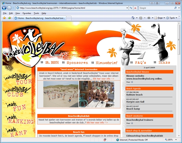 Nieuwe website beachvolleybal Warmenhuizen-Tuitjenhorn