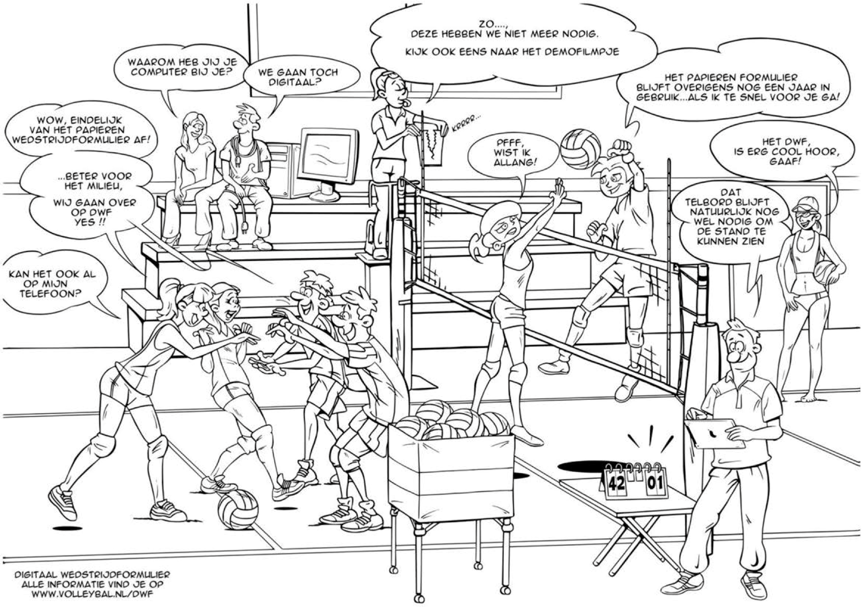 Kleurplaat Digitaal wedstrijdformulier voor de jeugd