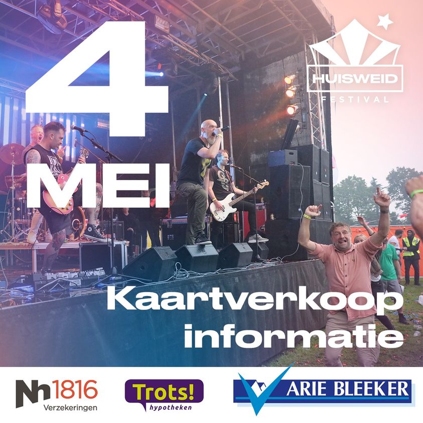 Kaartverkoop Huisweid Festival 2023