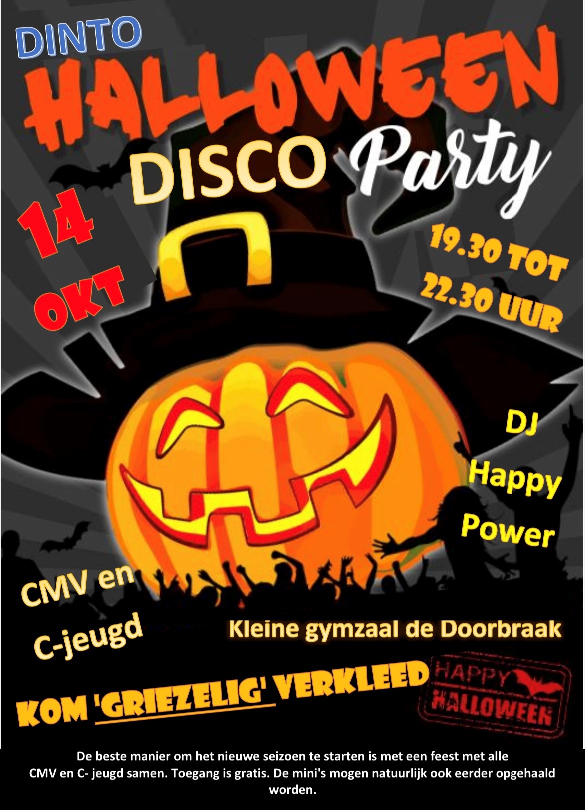Halloween Disco Party voor CMV en C Jeugd