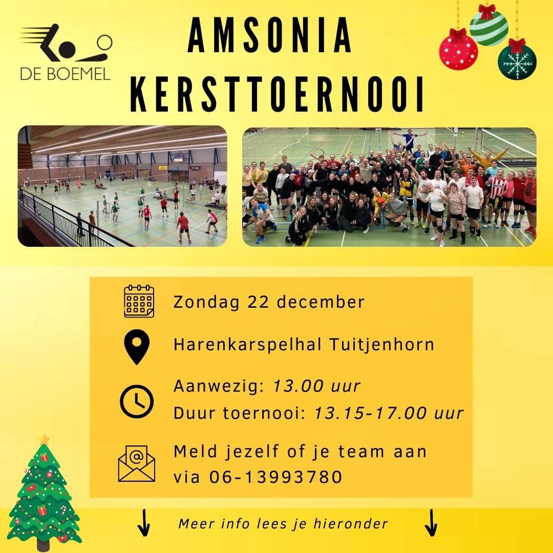 Amsonia Kersttoernooi bij De Boemel