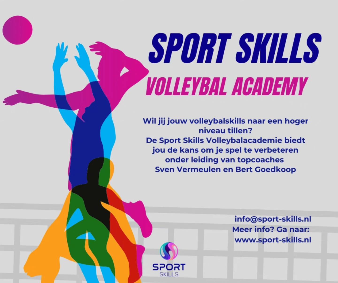 Sport Skills Volleybal Academy in Sporthal de Doorbraak.