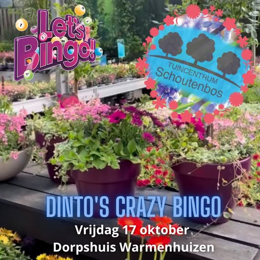 Tuincentrum Schoutenbos sponsor Dinto’s Crazy Bingo