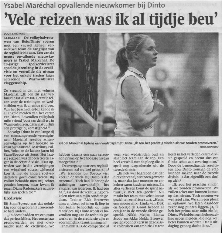 Ysabel Maréchal opvallende nieuwkomer bij Dinto.