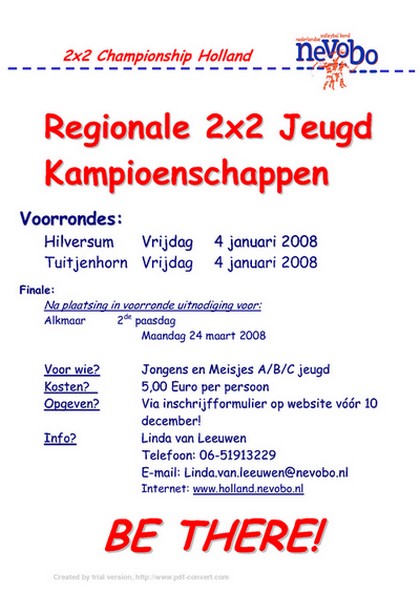 2×2 Jeugd Kampioenschappen regio Holland